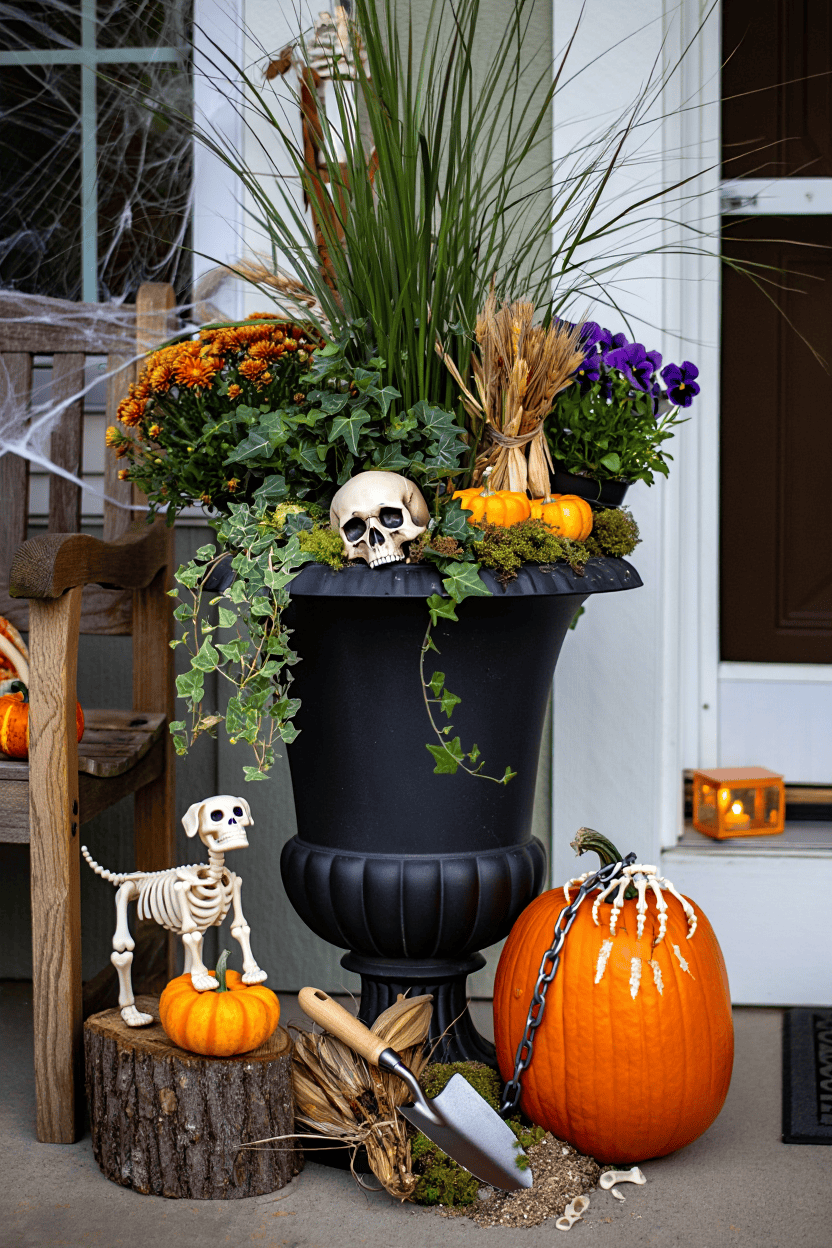 24 Halloween Planter Ideas to Spook Up Your Porch and Garden Get ...