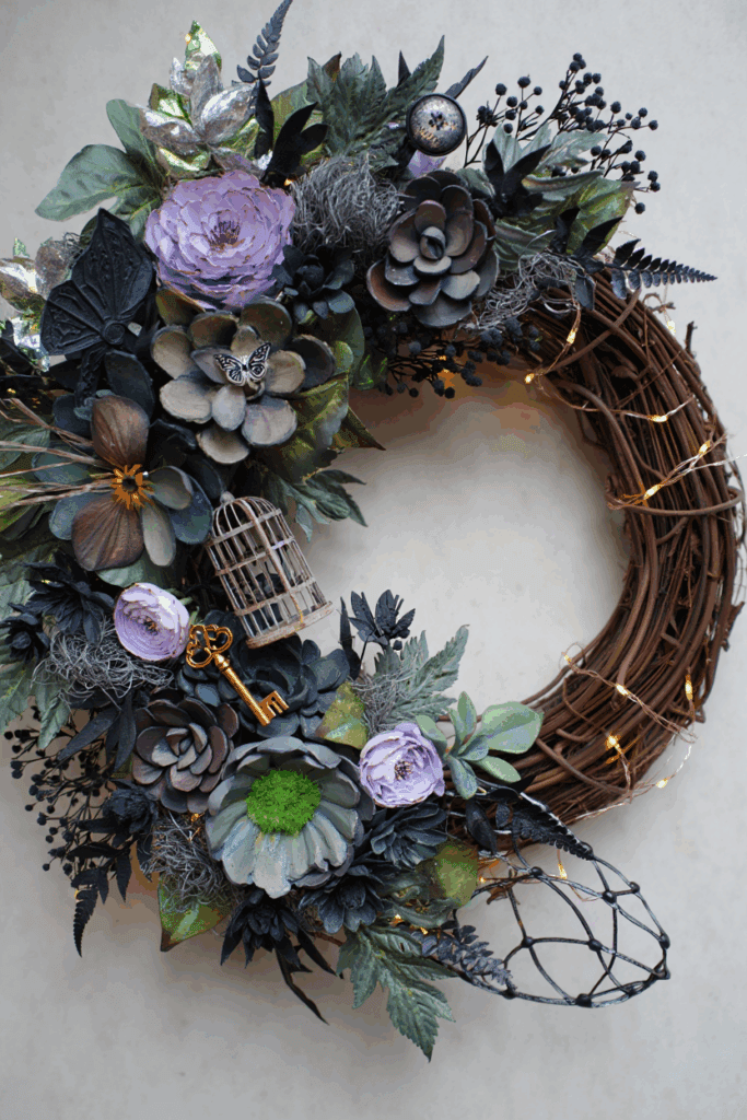 35 Spooktacular DIY Halloween Wreath Ideas That Skip the Copy-Paste Look 18
