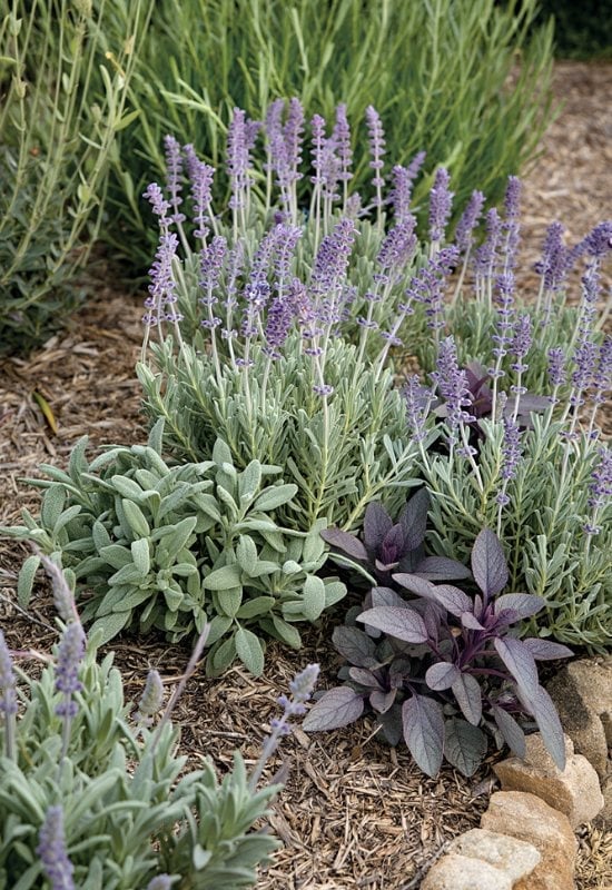 18 Best Companion Plants to Grow with Lavender and Plants to Avoid Pairing with Lavender 4 Sage (Salvia officinalis)