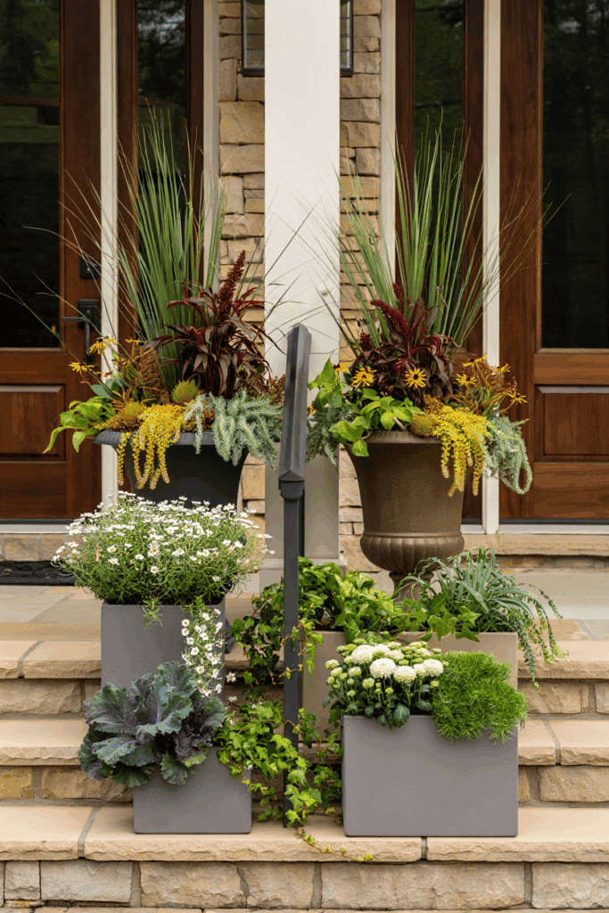 36 Unique Front Porch Planter Ideas to Make Your Entryway Unforgettable 3