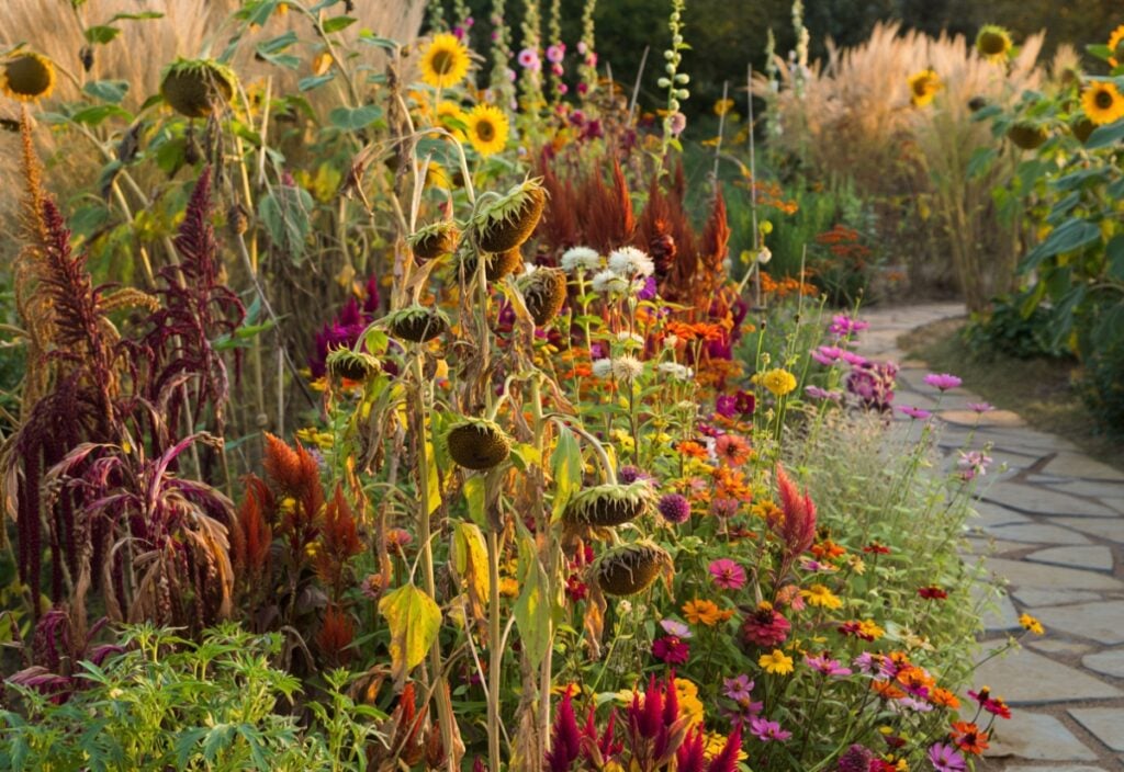 11 Common Garden Flowers to Pull This Fall — Their Seed Heads Feed Rats in Winter, Not the Birds You’re Trying to Help 4 clear bright early winter morning light, cool air, xo-pixelrate clarity, no frost, no haze.