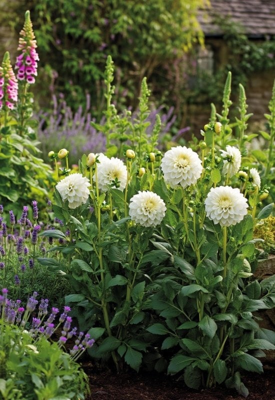 White Perfection’ Decorative Dahlia (Dahlia ‘White Perfection