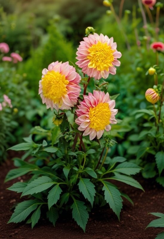 ‘Polka’ Anemone Flowered Dahlia (Dahlia ‘Polka’)