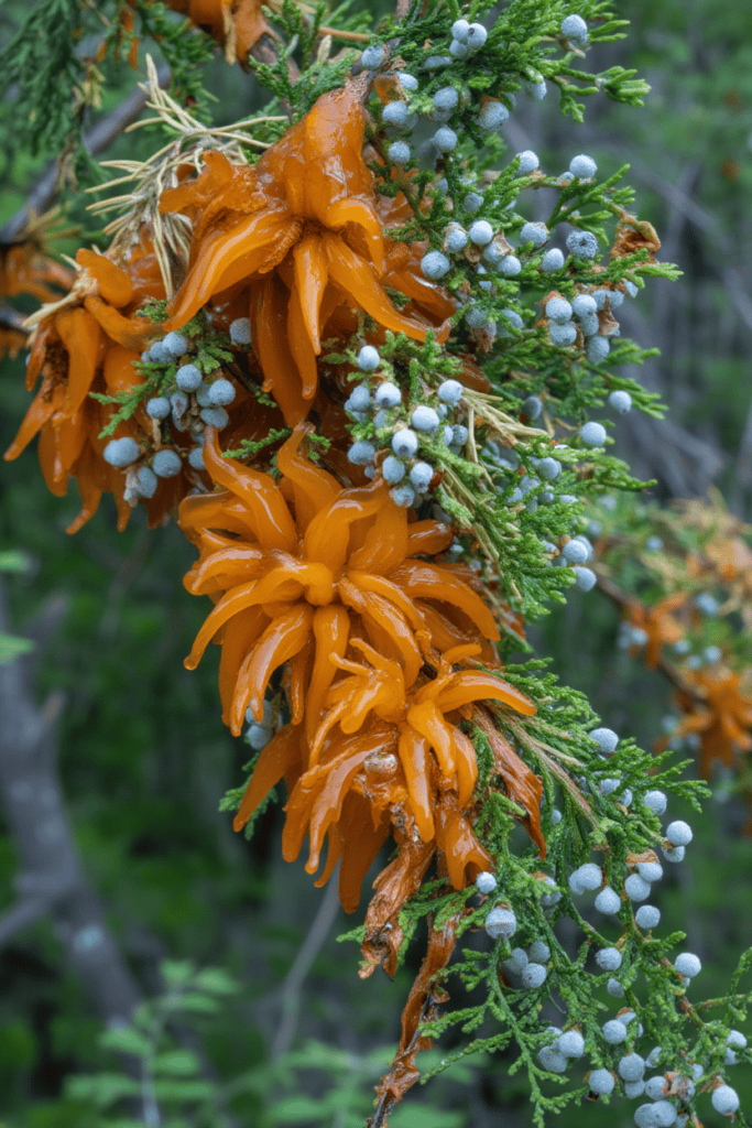 If You See This "Orange Gelatinous Blob" on Your Cedar Trees, Prune It Immediately — It’s About to Infect Your Apples 1