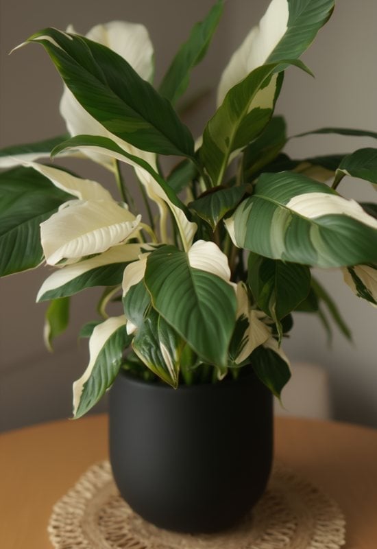 ‘Picasso’ Peace Lily (Spathiphyllum wallisii ‘Picasso’)