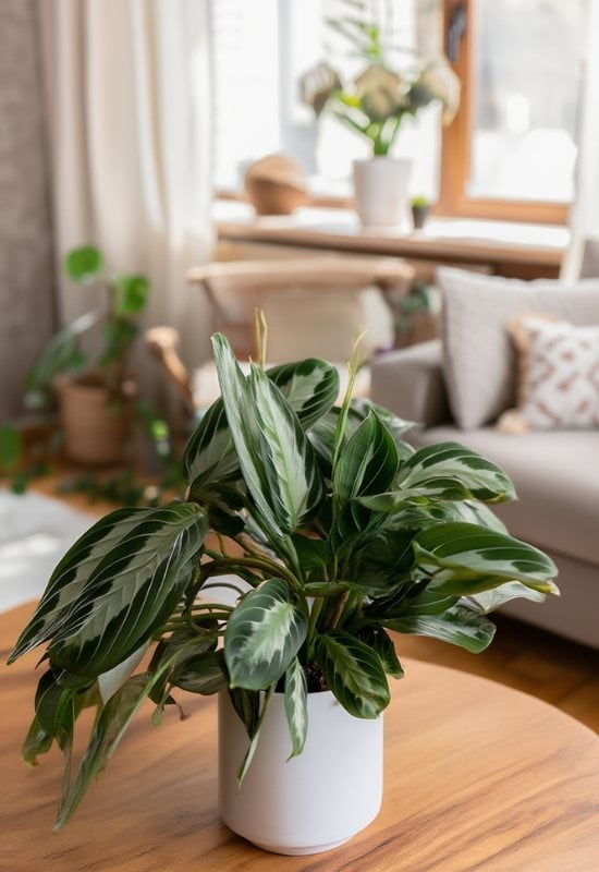 ‘Silver Feather’ Prayer Plant (Maranta leuconeura ‘Silver Feather’)