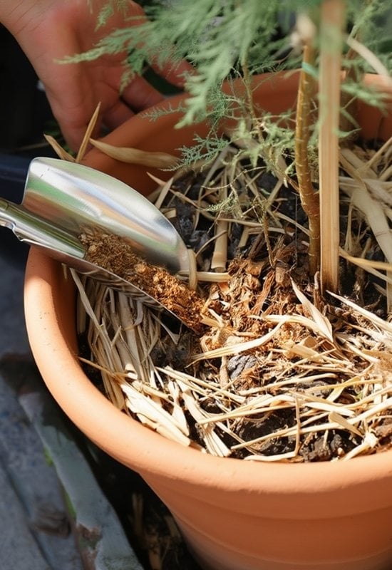 Mulch Your Potted Plants to Protect Them from Cold Winters