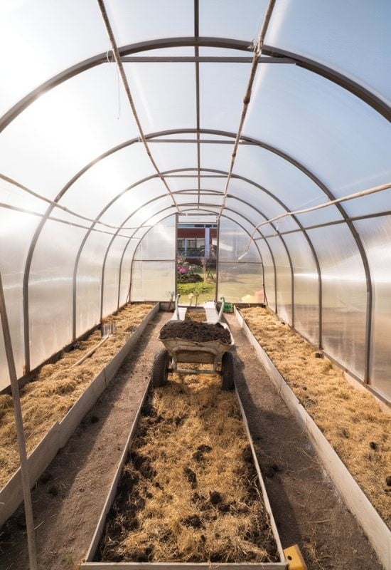 Use Straw to Raise the Temperature Inside Plant Covers and Polytunnels